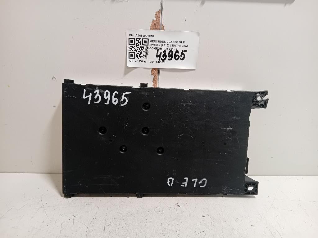 Centralina Comfort A1669001816 Mercedes Classe GLE W166 2015