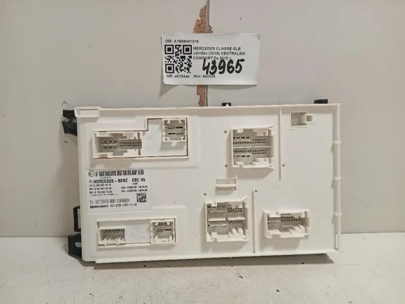 Centralina Comfort A1669001816 Mercedes Classe GLE W166 2015
