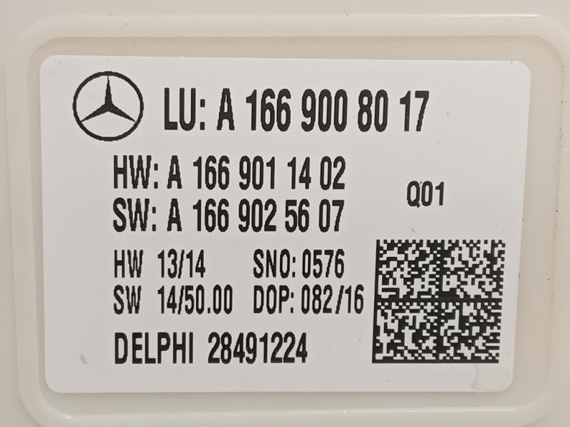 Centralina Comfort A1669011402 Mercedes Classe GLE W166 2015