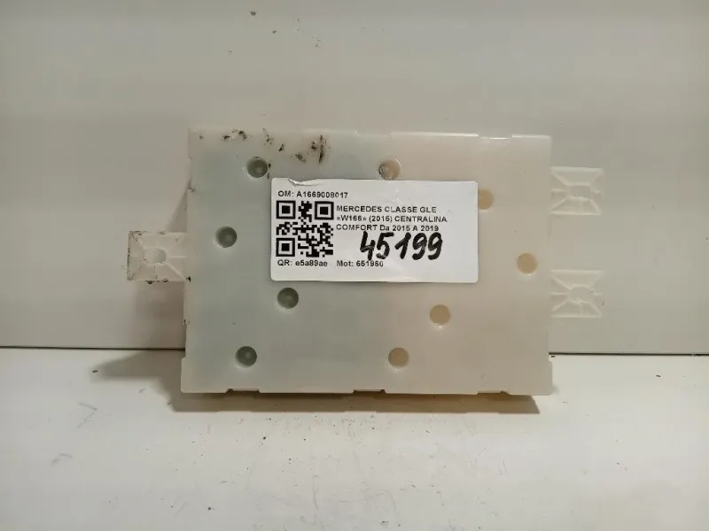 Centralina Comfort A1669008017 Mercedes Classe GLE W166 2015