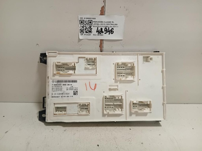 Centralina Comfort A1669001608 Mercedes Classe ML W166 2012