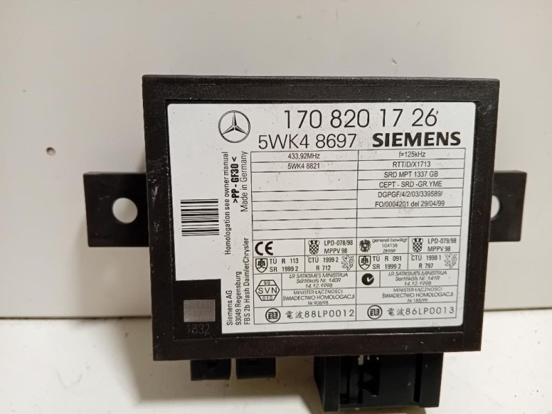Centralina Comfort 170 820 17 26 Mercedes Classe SLK R170 1997