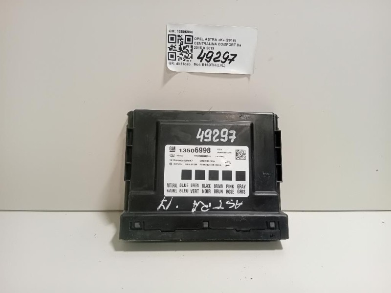 Centralina Comfort 13506998 Opel Astra K 2016