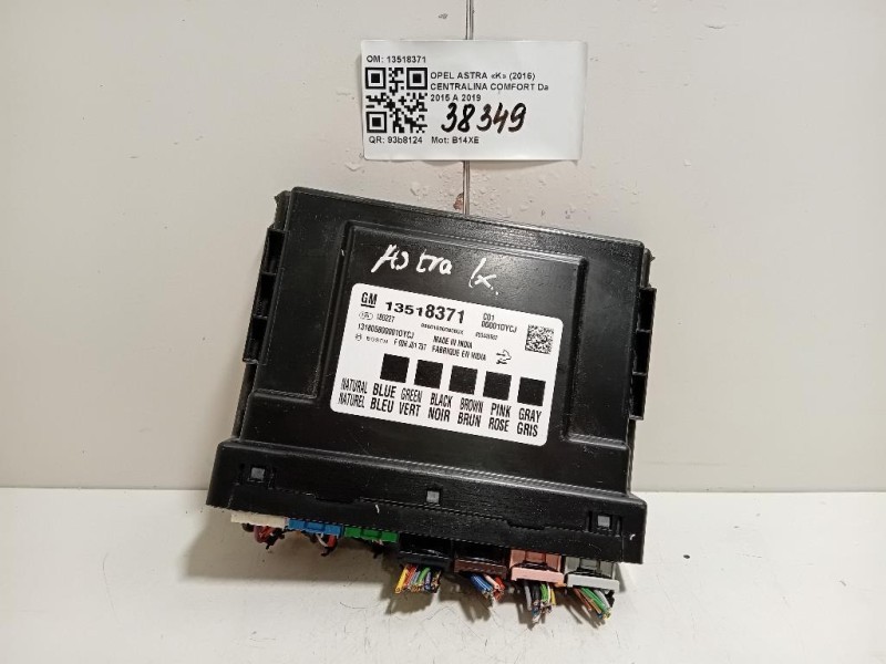 Centralina Comfort 13518371 Opel Astra K 2016