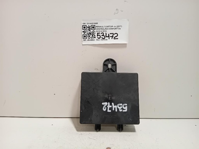 Centralina Comfort 231A02188R Renault Captur I 2017