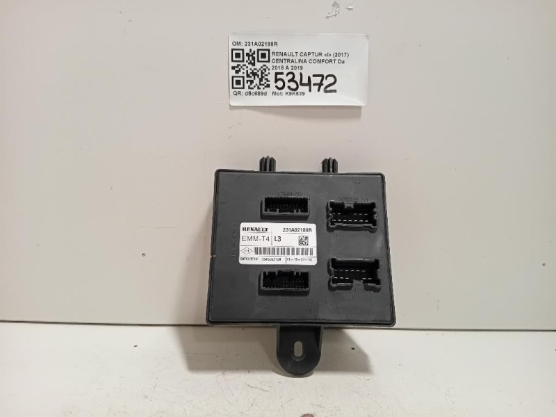 Centralina Comfort 231A02188R Renault Captur I 2017