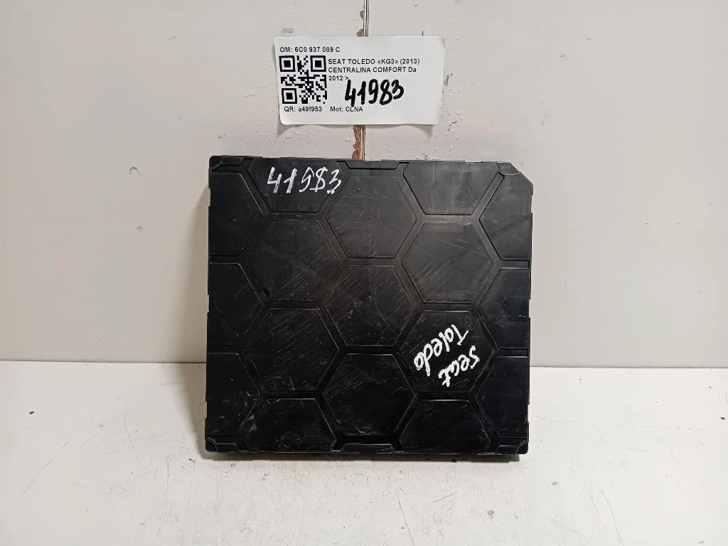Centralina Comfort 6C0 937 089 C Seat Toledo KG3 2013