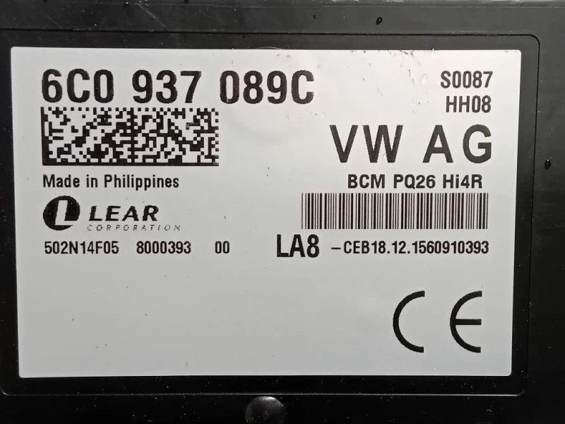 Centralina Comfort 6C0 937 089 C Seat Toledo KG3 2013