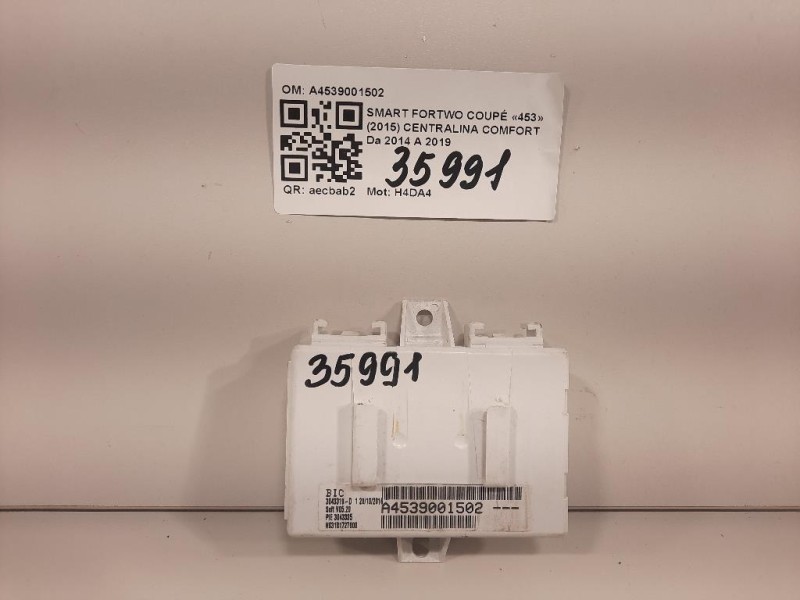 Centralina Comfort A4539001502 Smart Fortwo Coupé 453 2015
