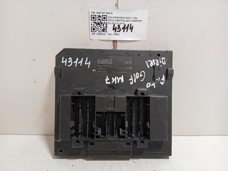 Centralina Comfort 5Q0937084Q Volkswagen GOLF VII 2013