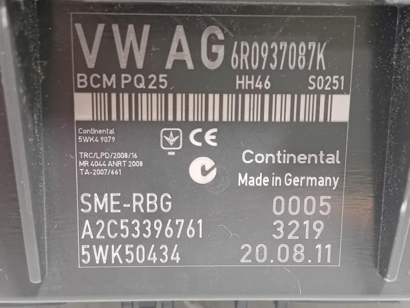 Centralina Comfort 6R0 937 087 K Volkswagen POLO VI 2009