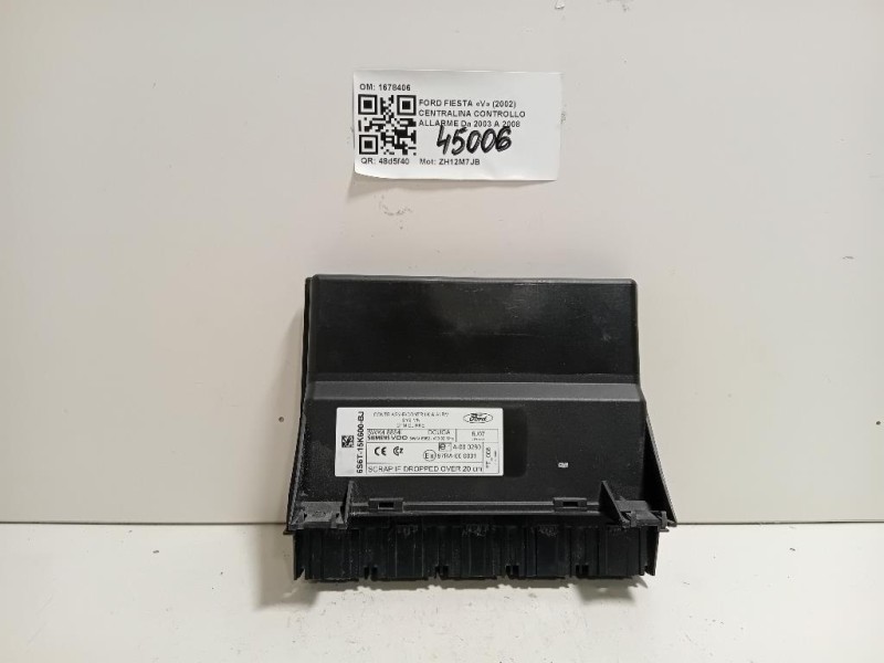 Centralina Controllo Allarme 1678406 Ford Fiesta V 2002