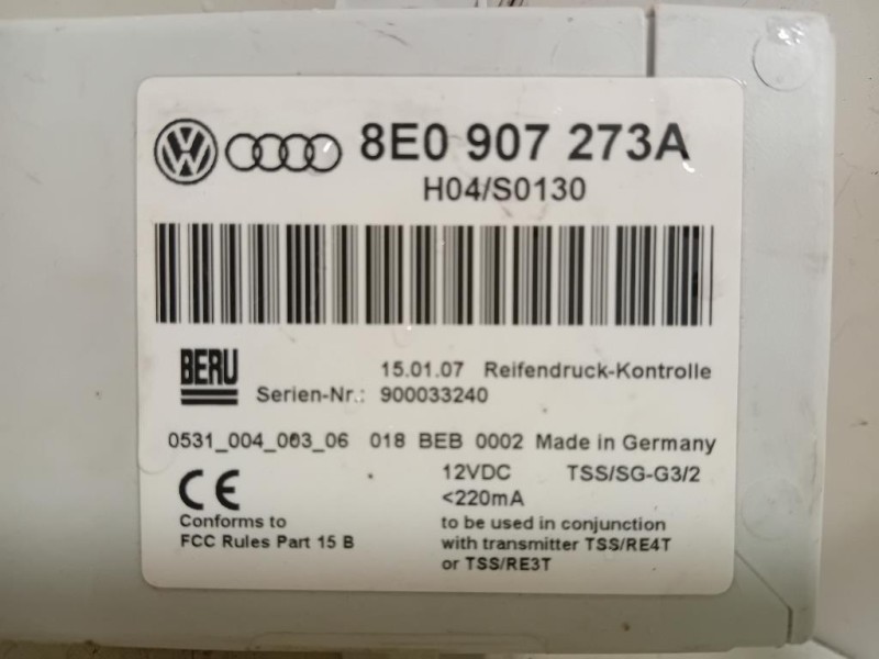 Centralina Controllo Pneumatici 8E0 907 273A Audi A4 8ED Avant 2005