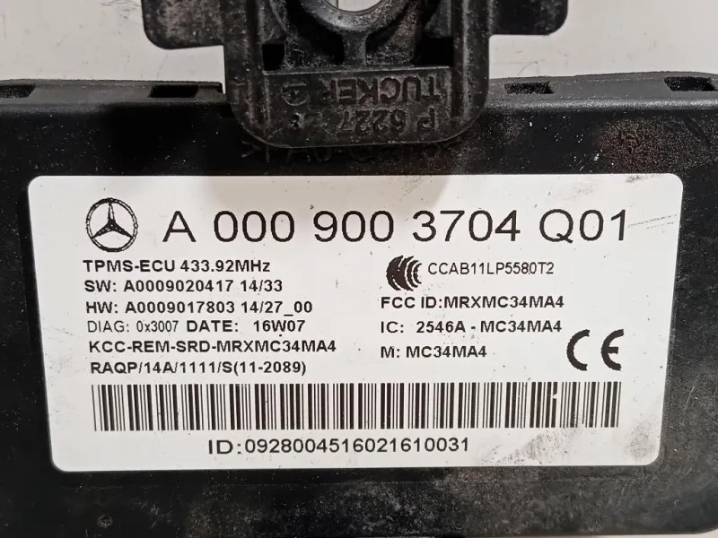 Centralina Controllo Pneumatici A0009003704 Mercedes Classe GLE W166 2015