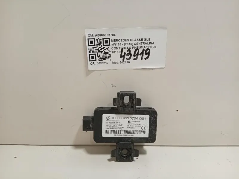 Centralina Controllo Pneumatici A0009003704 Mercedes Classe GLE W166 2015