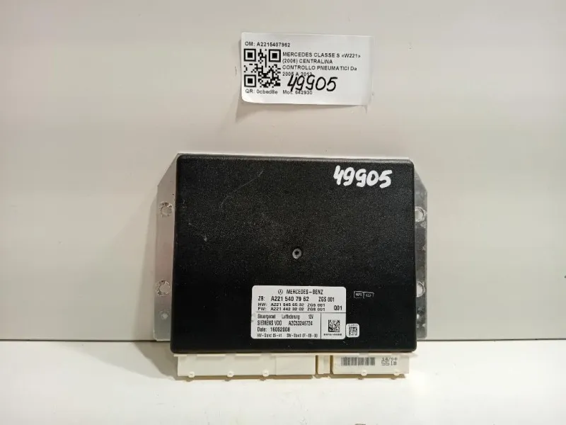 Centralina Controllo Pneumatici A2215407962 Mercedes Classe S W221 2006