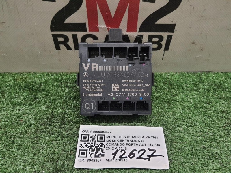 Centralina DI Comando Porta ANT DX A1669004402 Mercedes Classe A W176 2013