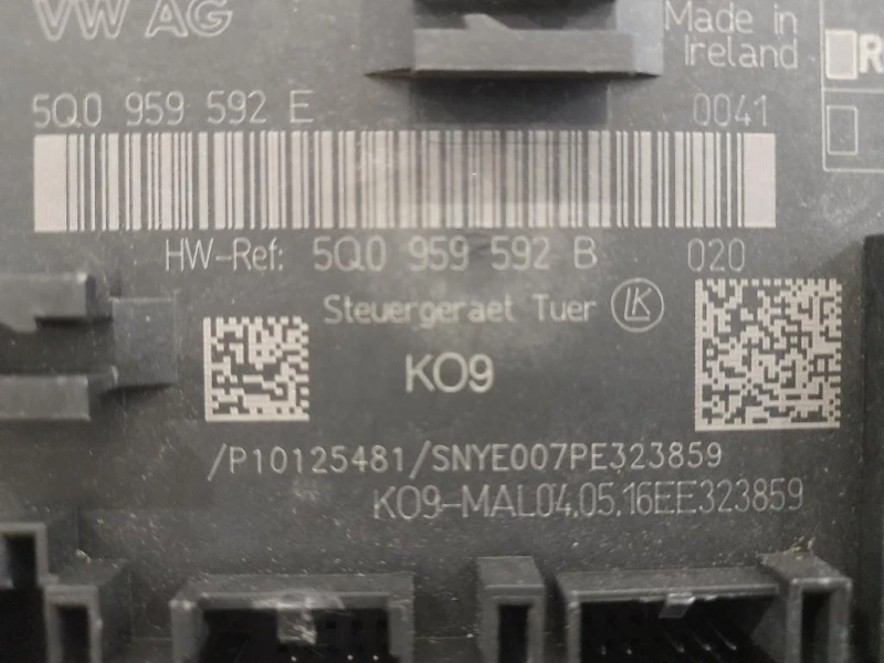 Centralina DI Comando Porta ANT DX 5Q0959592E Volkswagen GOLF VII 2013