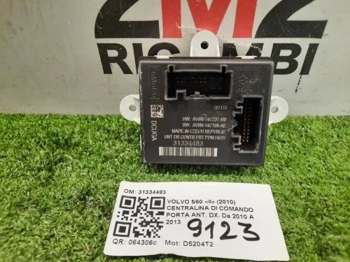 Centralina DI Comando Porta ANT DX 31334483 Volvo S60 II 2010