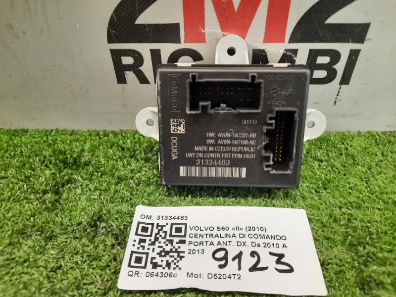 Centralina DI Comando Porta ANT DX 31334483 Volvo S60 II 2010