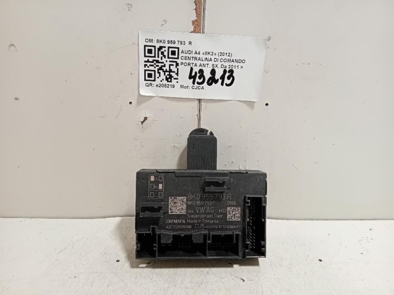 Centralina DI Comando Porta ANT SX 8K0 959 793 R Audi A4 8K2 2012