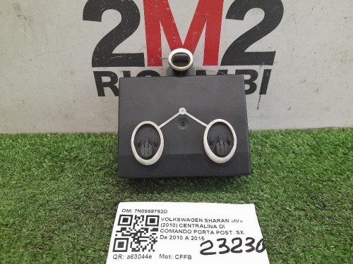 Centralina DI Comando Porta POST SX 7N0959792D Volkswagen Sharan IV 2010