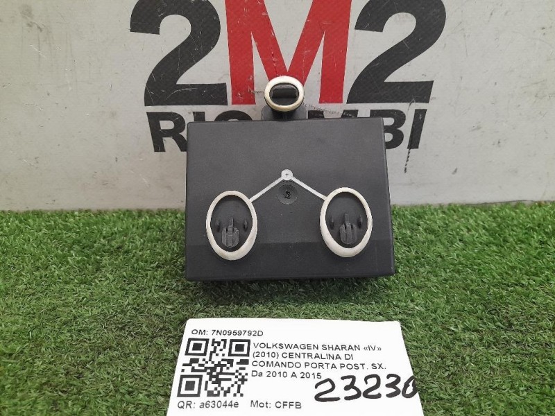 Centralina DI Comando Porta POST SX 7N0959792D Volkswagen Sharan IV 2010