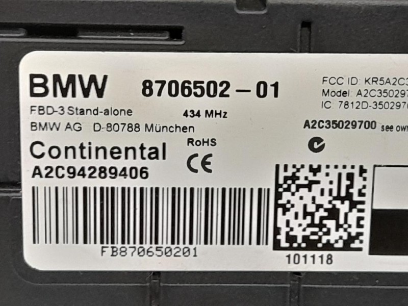 Centralina Elettronica AC Bmw Serie 2 F22 Coupe 2014