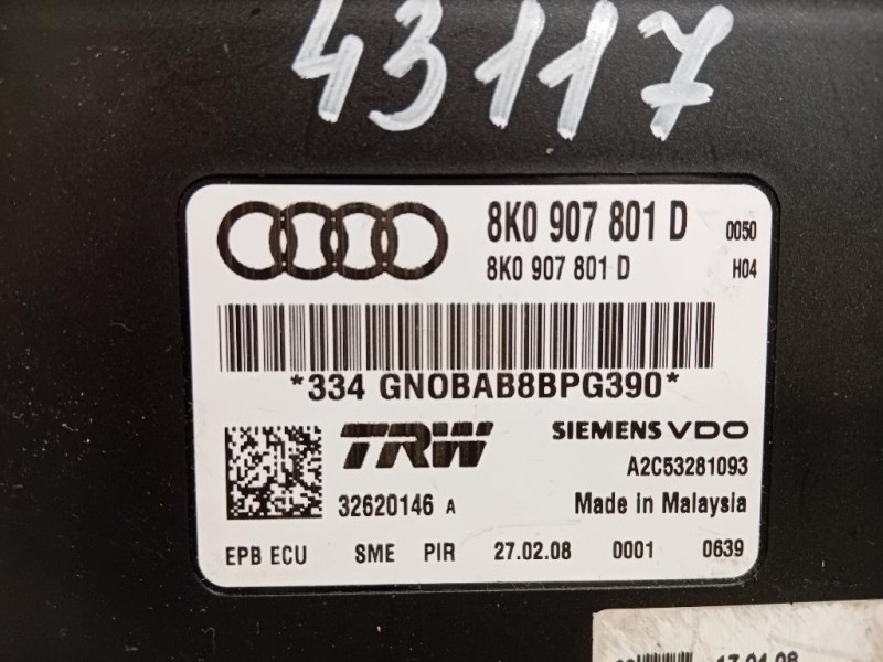 Centralina Freno A MANO 8K0 907 801 D Audi A4 8K2 2012