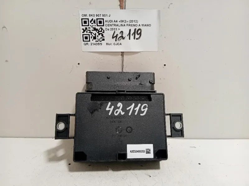 Centralina Freno A MANO 8K0 907 801 J Audi A4 8K2 2012