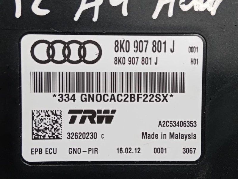 Centralina Freno A MANO 8K0 907 801 J Audi A4 8K2 2012