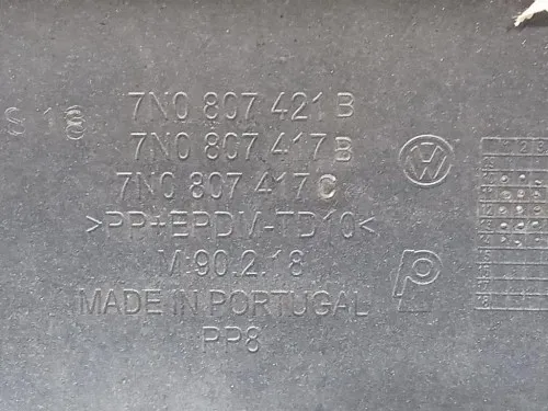 Paraurti POST 7E0807421B 7N0807417B Volkswagen Sharan IV 2010