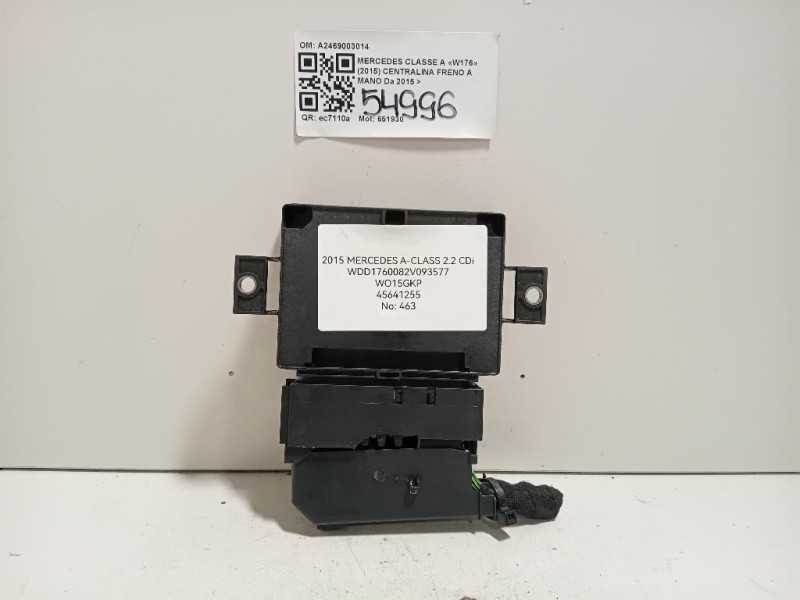 Centralina Freno A MANO A2469003014 Mercedes Classe A W176 2015