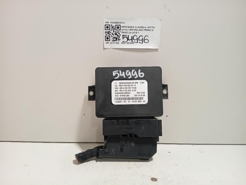 Centralina Freno A MANO A2469003014 Mercedes Classe A W176 2015
