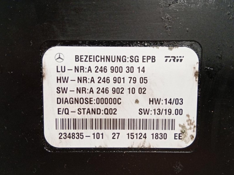 Centralina Freno A MANO A2469003014 Mercedes Classe A W176 2015