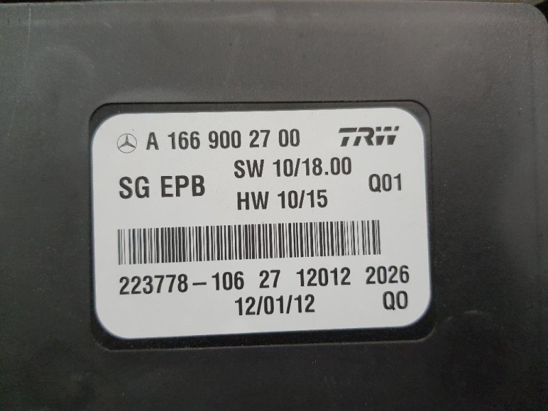 Centralina Freno A MANO A166900270 Mercedes Classe B W246 2012