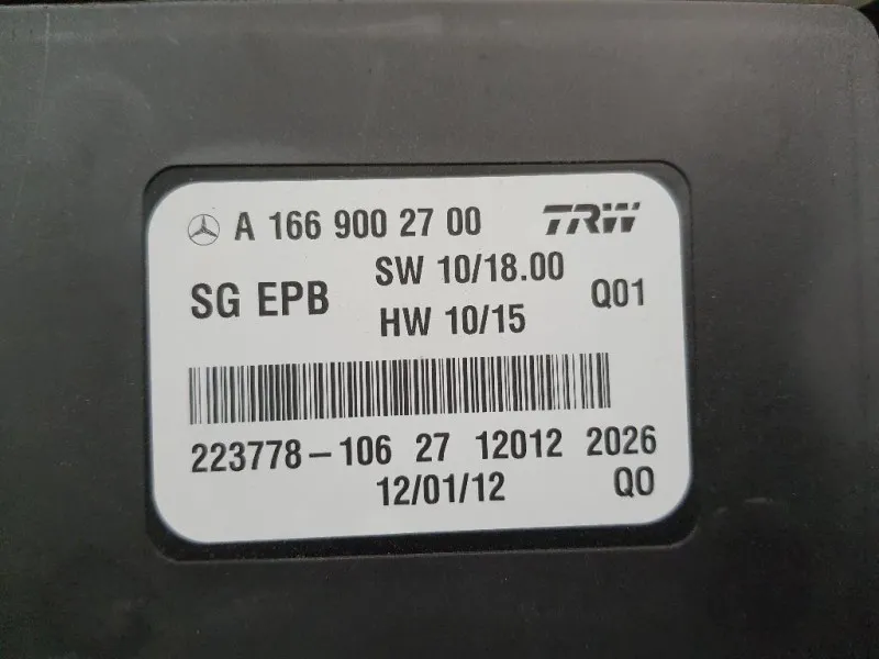 Centralina Freno A MANO A166900270 Mercedes Classe B W246 2012