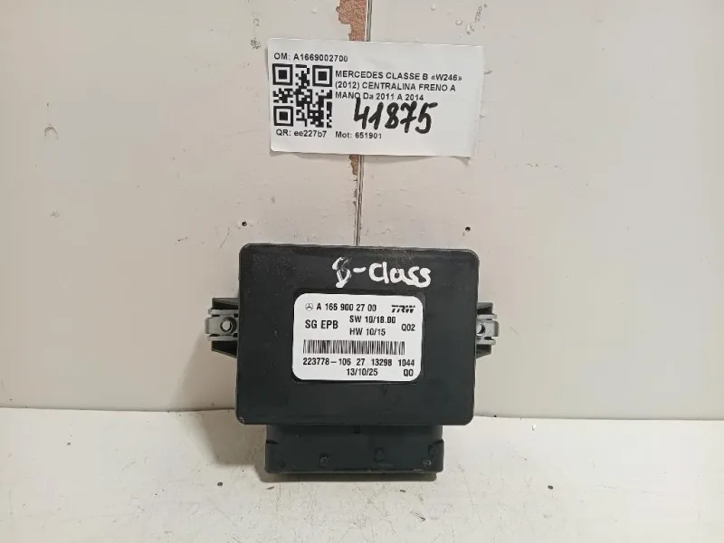 Centralina Freno A MANO A1669002700 Mercedes Classe B W246 2012
