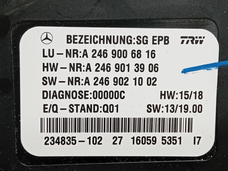 Centralina Freno A MANO A2469006816 Mercedes Classe GLE W166 2015