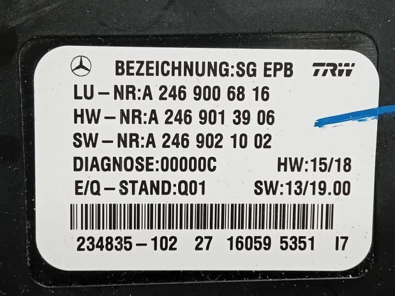 Centralina Freno A MANO A2469006816 Mercedes Classe GLE W166 2015