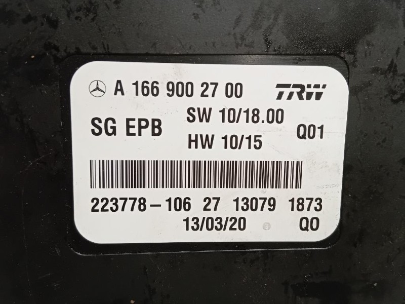 Centralina Freno A MANO A1669002700 Mercedes Classe ML W166 2012