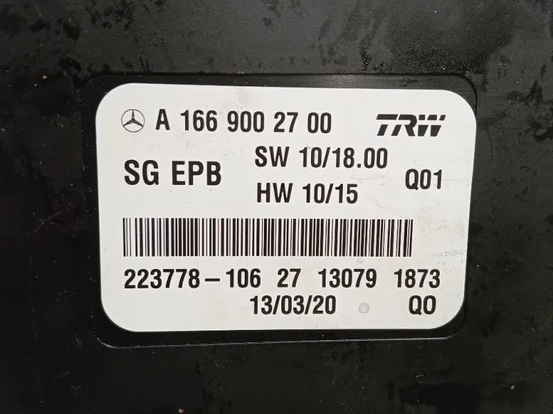 Centralina Freno A MANO A1669002700 Mercedes Classe ML W166 2012