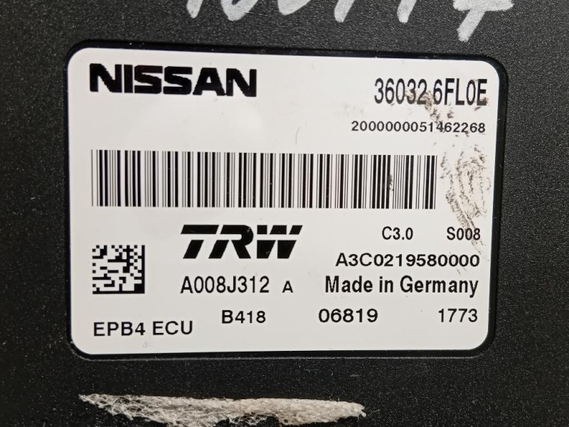 Centralina Freno A MANO A2C53256601 MODULO PARCHEGGIO Nissan Qashqai II 2017