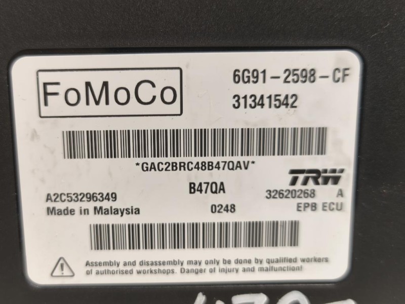 Centralina Freno A MANO 6G91-2598-CF Volvo V70 III 2008