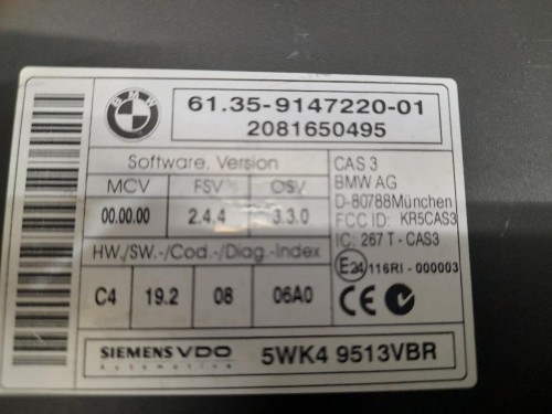 Centralina Immobilizer 61359147220 Bmw Serie 1 E87 Berlina 2005