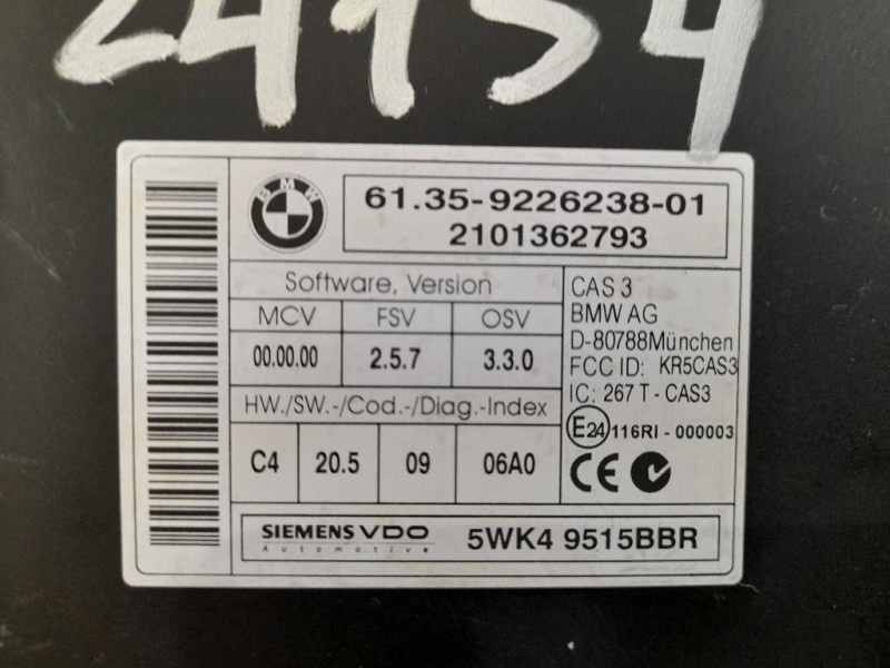 Centralina Immobilizer 61359226238 Bmw Serie 3 E90 Berlina 2005