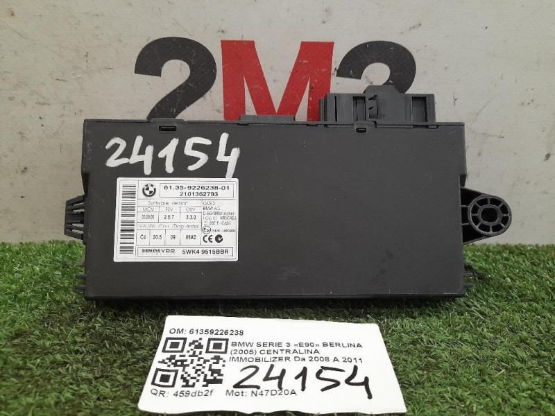 Centralina Immobilizer 61359226238 Bmw Serie 3 E90 Berlina 2005