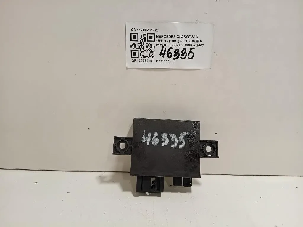 Centralina Immobilizer 1708201726 Mercedes Classe SLK R170 1997