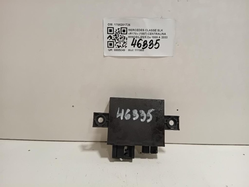 Centralina Immobilizer 1708201726 Mercedes Classe SLK R170 1997