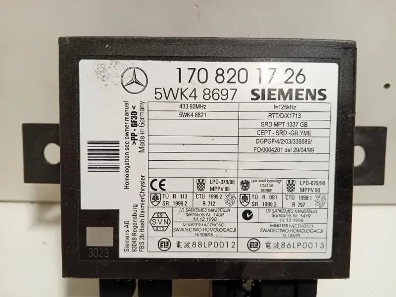 Centralina Immobilizer 1708201726 Mercedes Classe SLK R170 1997